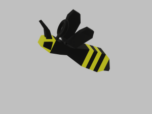 A knight rides a bee and fights a wasp 3D Print Model