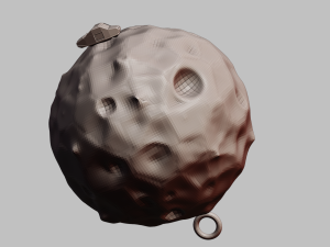 A car on the moon for your keychain 3D 프린트 모델