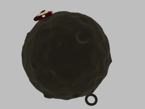 A car on the moon for your keychain 3D Print Model