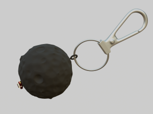 A car on the moon for your keychain 3D 프린트 모델
