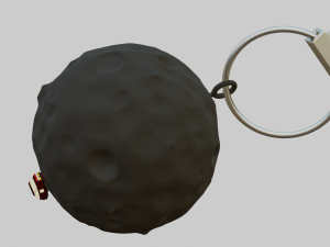 A car on the moon for your keychain 3D 프린트 모델