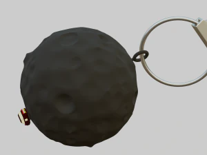 A car on the moon for your keychain 3D Print Model