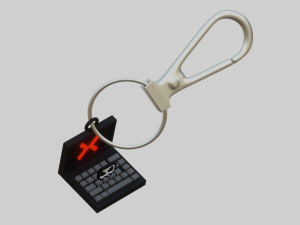 A computer infected with a virus for your keychain 3D प्रिंट मॉडल