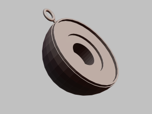 The earth that cut in half for your keychain 3Dプリントモデル
