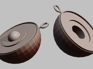 The earth that cut in half for your keychain 3Dプリントモデル