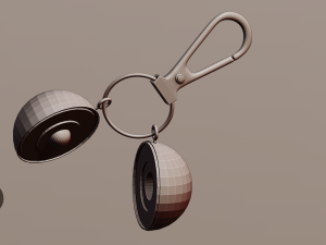 The earth that cut in half for your keychain 3Dプリントモデル