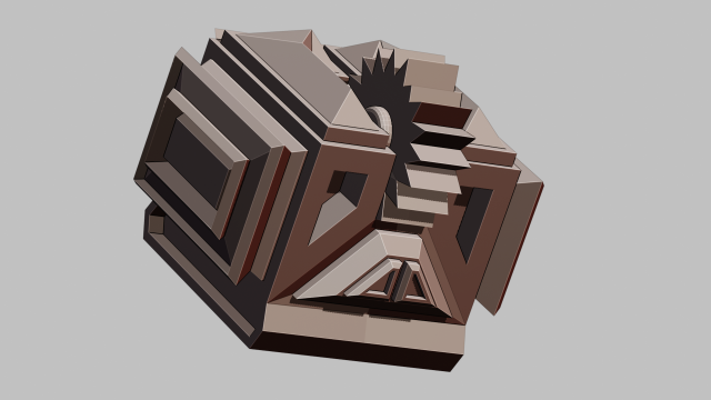 An angry fighting robot for your keychain 3D 프린트 모델 .c4d .max .obj .3ds .fbx .stl .blend 