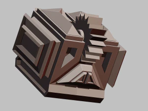 Ein w&uuml;tender Kampfroboter f&uuml;r deinen Schl&uuml;sselbund 3D Druckmodell