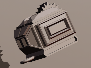 An angry fighting robot for your keychain 3D 프린트 모델