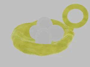 A nest with its eggs for your keychain 3D Print Model