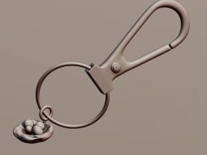A nest with its eggs for your keychain 3D Print Model