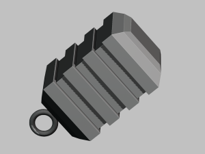 A beehive in the cubical style for your keychain 3D 打印模型
