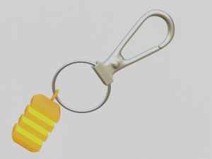 A beehive in the cubical style for your keychain 3D 打印模型