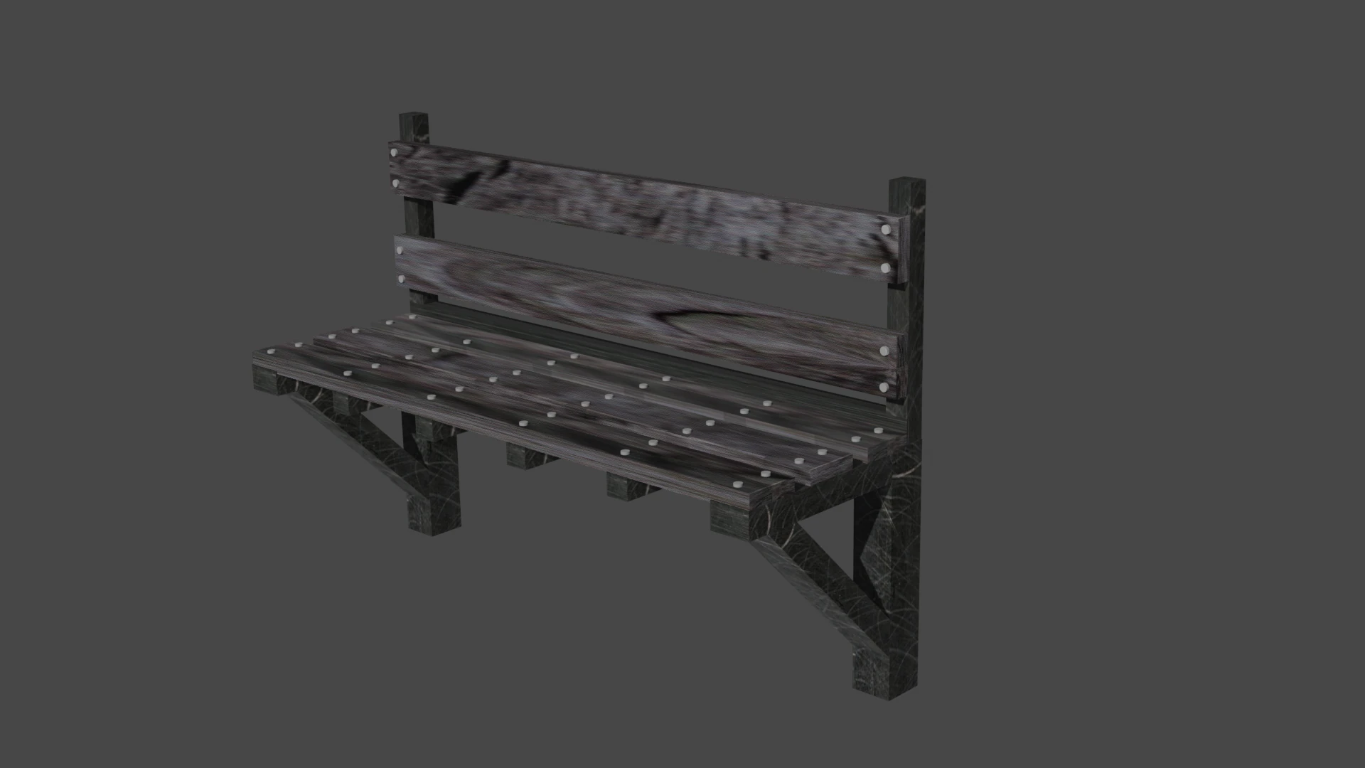 Bench 3D Model .c4d .max .obj .3ds .fbx .stl .blend 