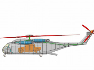 Sikorsky CH-53 Super Heavy Lift Helicopter 3D Модель