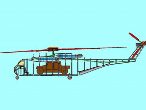 Sikorsky CH-53 Super Heavy Lift Helicopter 3D Модель