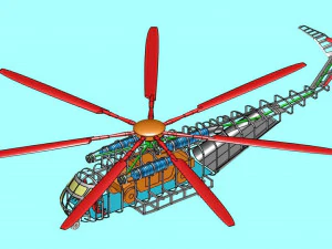 Elicottero da trasporto super pesante Sikorsky CH-53 Modello 3D