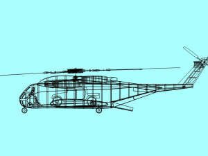 Sikorsky CH-53 Super Heavy Lift Helicopter 3D Модель
