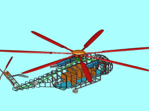 Sikorsky CH-53 Super Heavy Lift Helicopter 3D Модель
