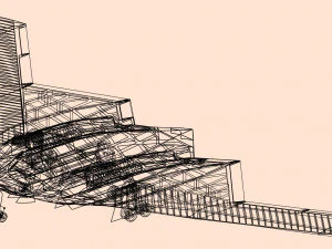 B-2 Stealth Bomber Assembly Model 3D Model