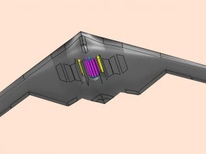 B-2 Stealth Bomber Assembly Model 3D Model