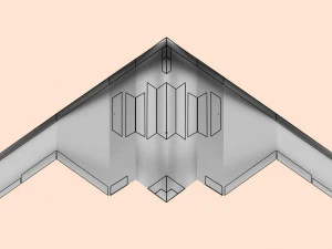 B-2 Stealth Bomber Assembly Model 3D Model