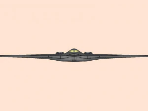 B-2 Stealth Bomber Assembly Model 3D Model
