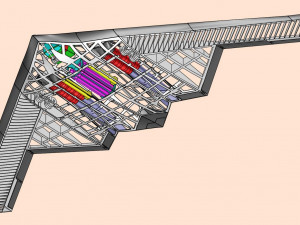 B-2 Stealth Bomber Assembly Model 3D Модель
