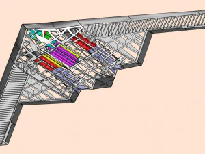 B-2 Stealth Bomber Assembly Model 3D Model