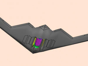 B-2 Stealth Bomber Assembly Model 3D Model
