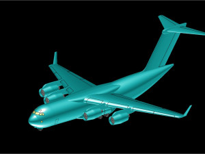 C-17 Solid Assembly Model 3D मॉडल
