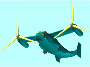 V-22 Osprey Solid Assembly Model 3D Model