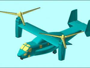 V-22 Osprey Solid Assembly Model 3D Model