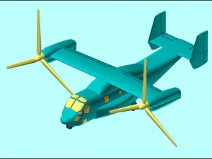 V-22 Osprey Solid Assembly Model 3D Model