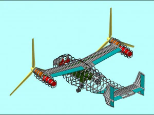 V-22 Osprey Solid Assembly Model 3D Model