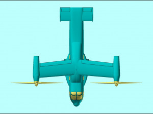 V-22 Osprey Solid Assembly Model 3D Model