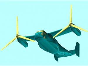 V-22 Osprey Solid Assembly Model 3D Model