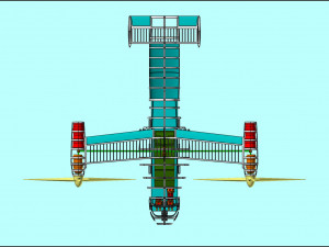 V-22 Osprey Solid Assembly Model 3D Model