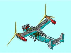 V-22 Osprey Solid Assembly Model 3D Model