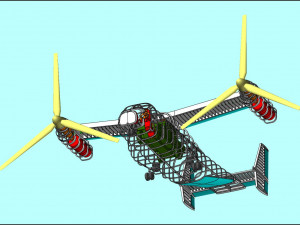 V-22 Osprey Solid Assembly Model 3D Model