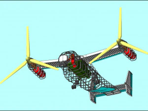 V-22 Osprey Solid Assembly Model 3D Model