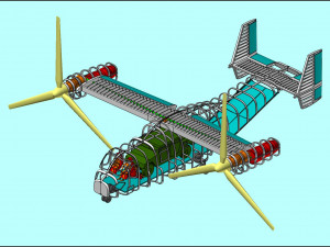 V-22 Osprey Solid Assembly Model 3D Model