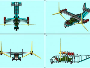 V-22 Osprey Solid Assembly Model 3D Model