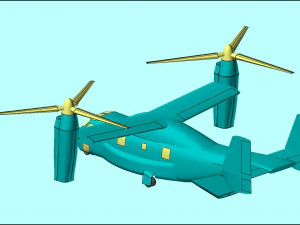 V-22 Osprey Solid Assembly Model 3D Model