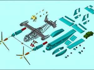 V-22 Osprey Solid Assembly Model 3D Model