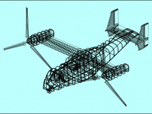 V-22 Osprey Solid Assembly Model 3D Model