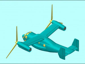 V-22 Osprey Solid Assembly Model 3D Model