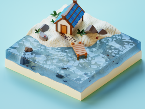 Nice Island Modèle 3D