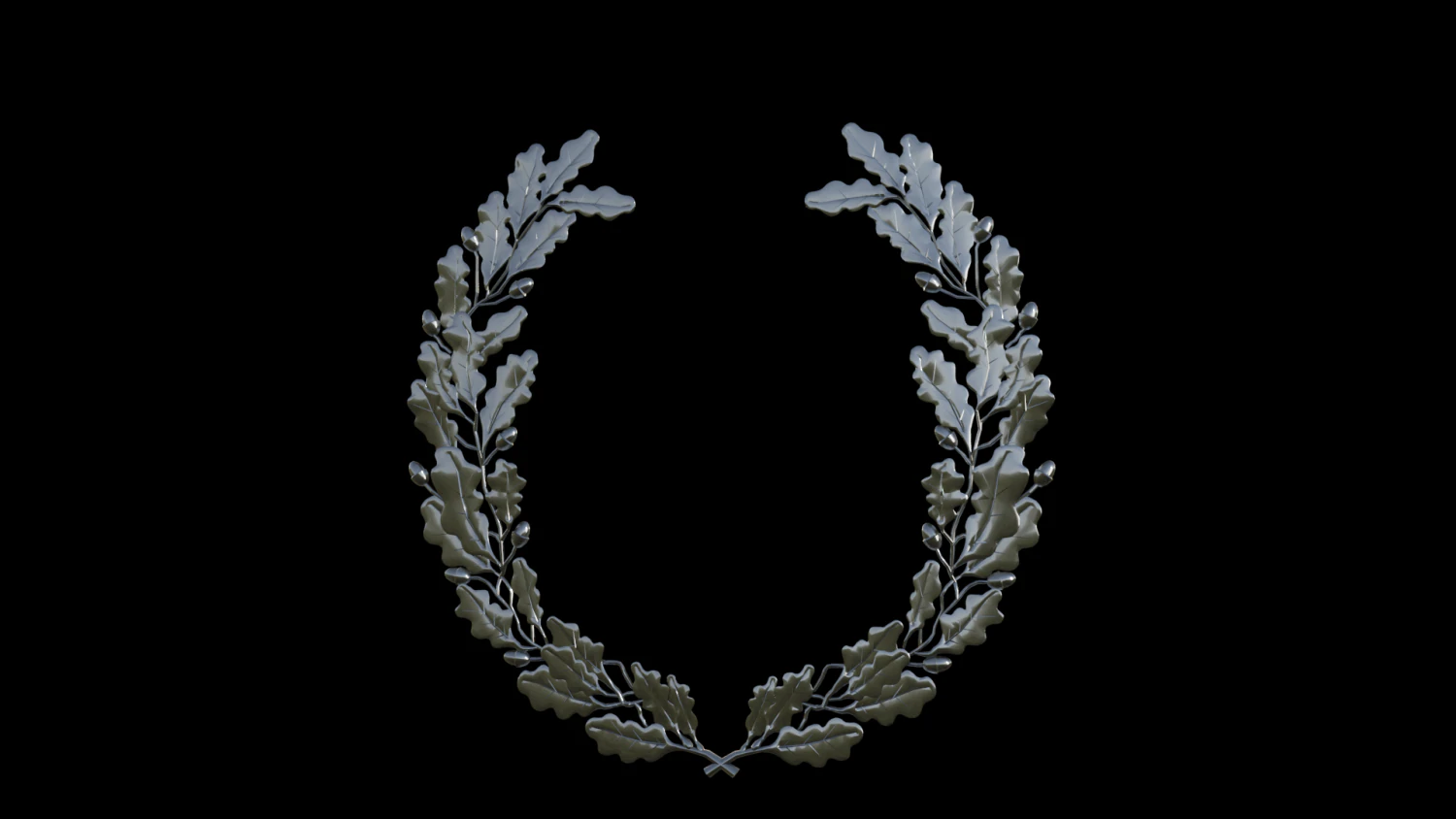 Oak wreath 3D Model .c4d .max .obj .3ds .fbx .stl .blend 