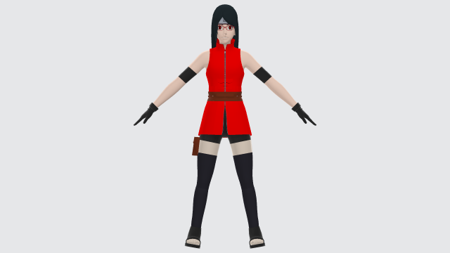 Sarada uchiha 3Dモデル .c4d .max .obj .3ds .fbx .stl .blend 